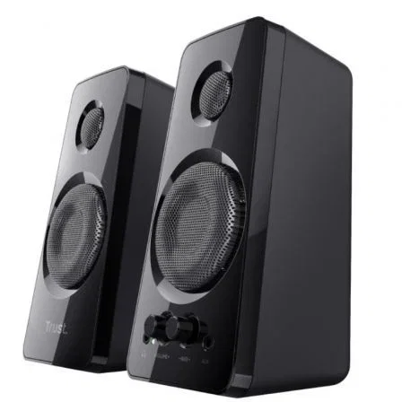 Trust Tytan - Altavoces 2.0 de escritorio, 36W RMS (potencia total), conector auxiliar 3.5 mm y control de volumen Trust Tytan - Altavoces 2.0 de escritorio, 36W RMS (potencia total), conector auxiliar 3.5 mm y control de volumen